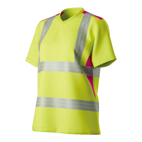 HI-VIS Kvinner med v-halsende mask setter inn S/S T-SHIRT