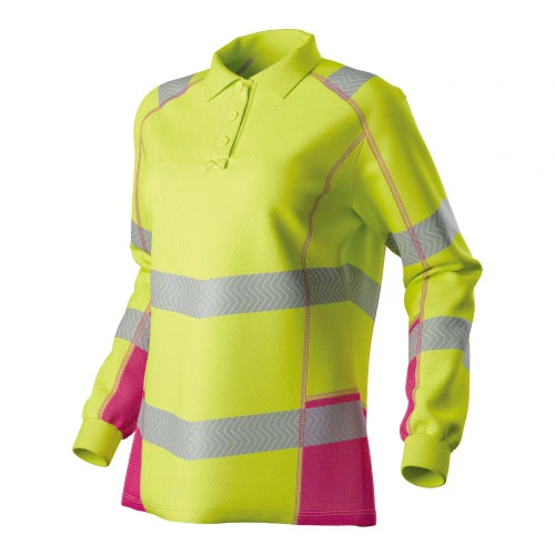 HI-VIS Kvinnes to-tonne L/S POLO skjorte