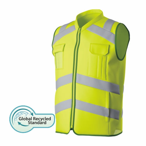 HI-VIS resirkulert tricot sikkerhetsvest.