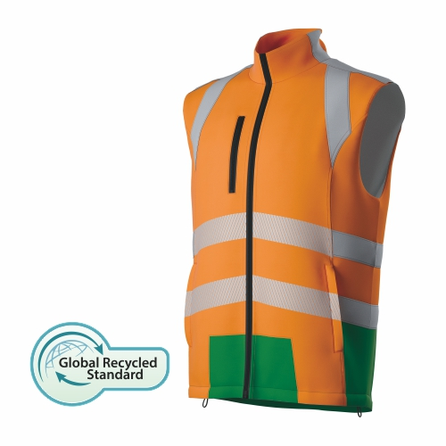 HI-VIS resirkulert full Zip isolert kroppsvarmer
