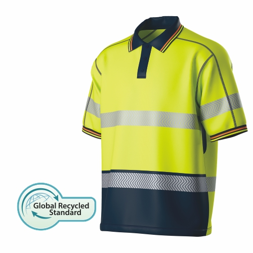 HI-VIS resirkulert to-tons S/S Polo-SHIRT